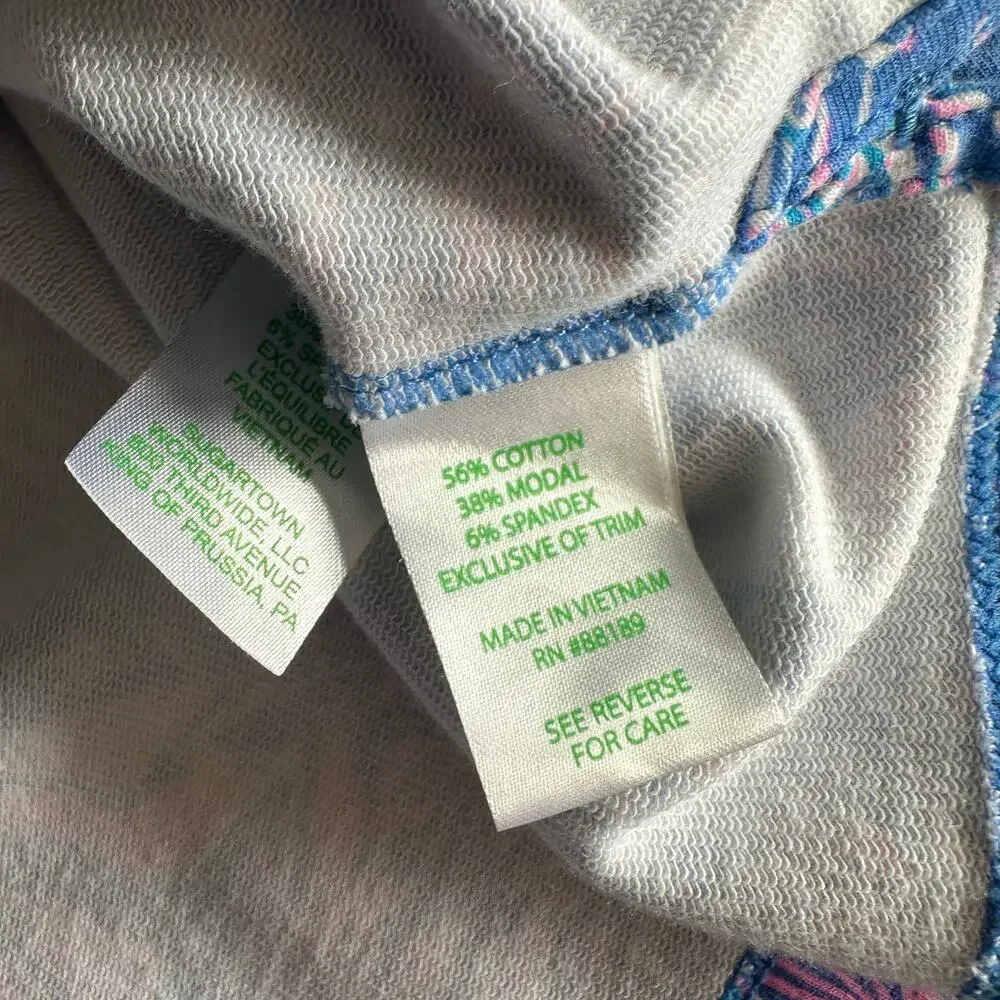 Lilly Pulitzer Kiawah Hoodie Womens Medium Sailabration Boca Blue Resort Beachy